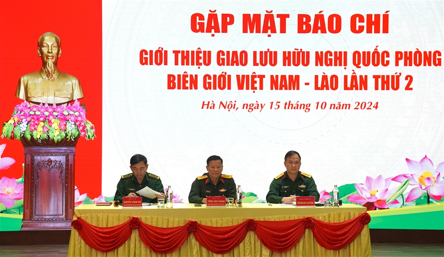 Gặp mặt báo chí giới thiệu chương trình Giao lưu hữu nghị Quốc phòng biên giới Việt Nam - Lào